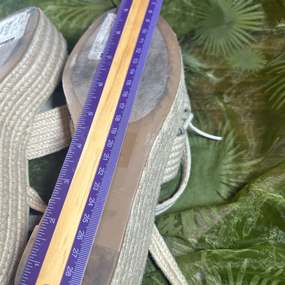 Steven New York Ramey Espadrille Raffia Platform Wedge Sandals Size 9 - Picture 10 of 15
